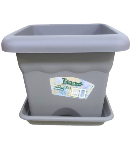 SQ FLOWERPOT 33CM TAUPE