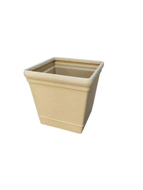 Rosa Fiber Pot Square H45xW45cm Lime Stone